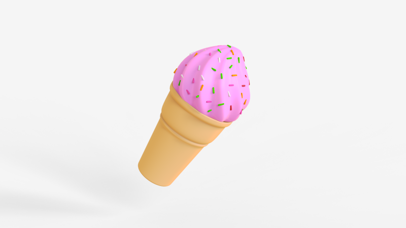 Toon Ice Cream 3D 模型 .c4d .max .obj .3ds .fbx .stl .blend 