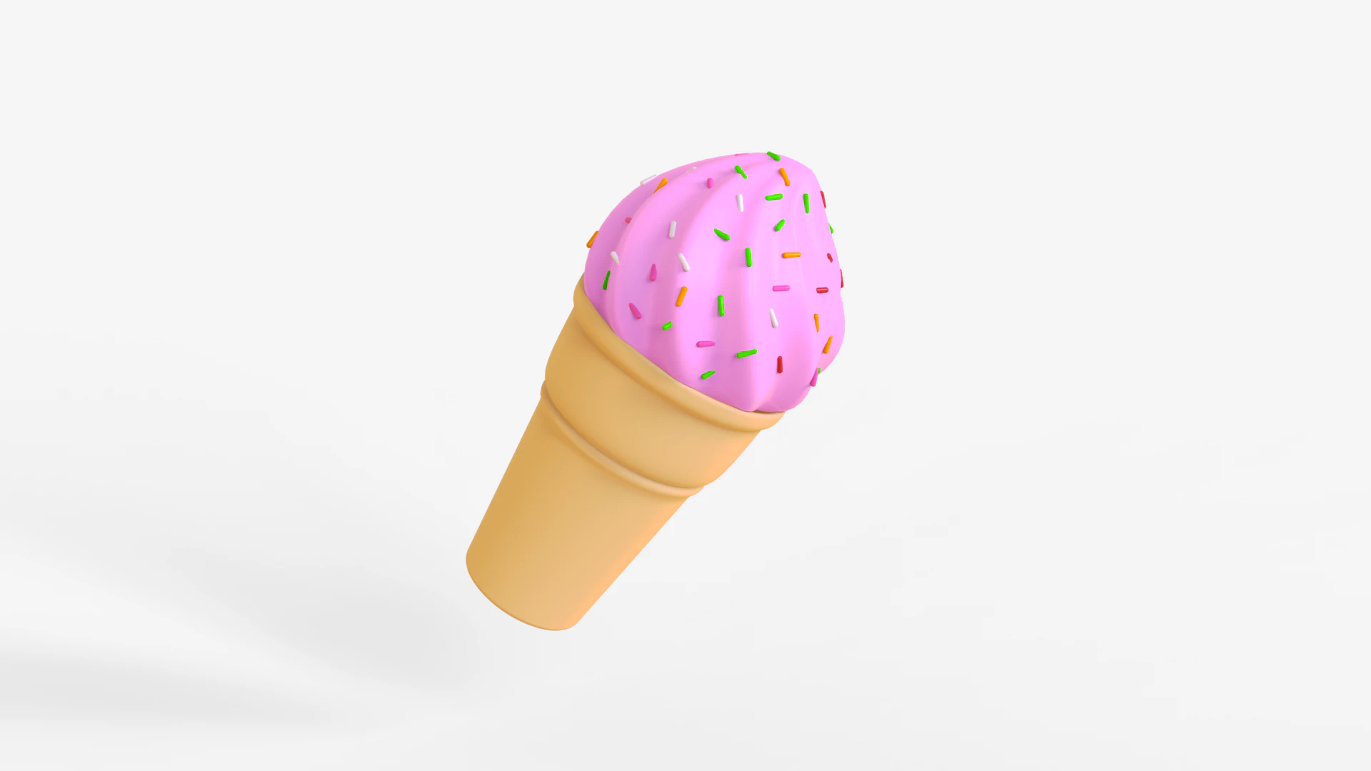 Toon Ice Cream 3D Model .c4d .max .obj .3ds .fbx .stl .blend