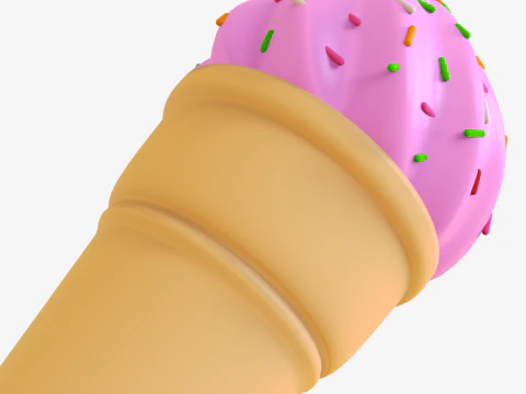 Toon Ice Cream 3D Model