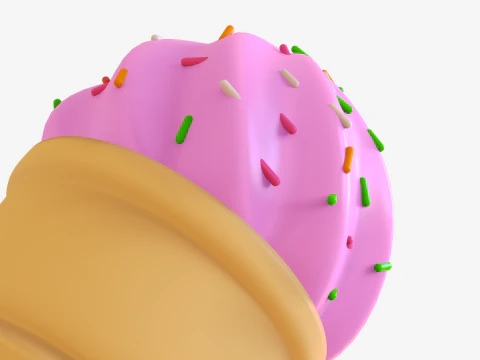 Toon Ice Cream 3D Model