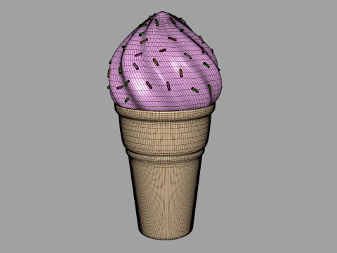 Toon Ice Cream 3D Model
