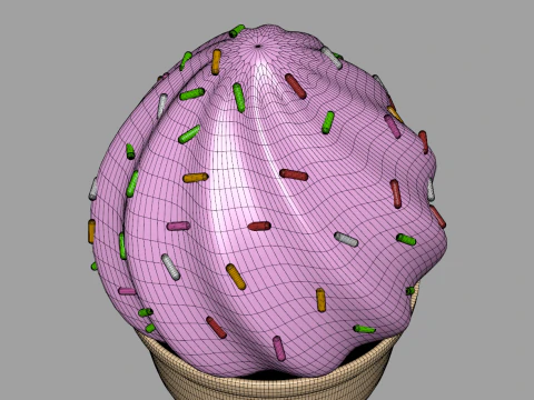 Toon Ice Cream 3D Model