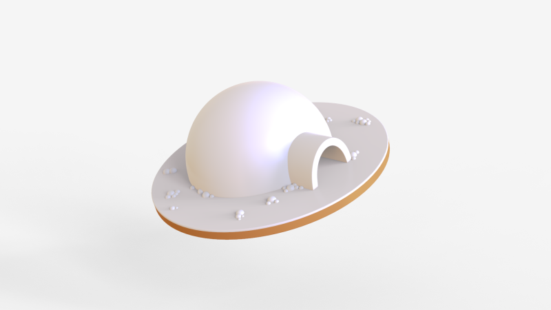Toon Igloo 3D 模型 .c4d .max .obj .3ds .fbx .stl .blend