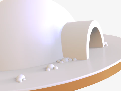 Toon Igloo 3D Model