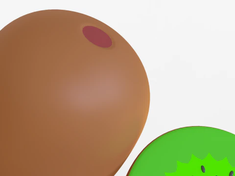 Toon Kiwi 3D Model