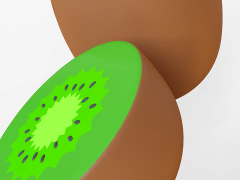 Toon Kiwi 3D Model