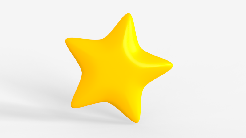 Toon Star 3D Model .c4d .max .obj .3ds .fbx .stl .blend 