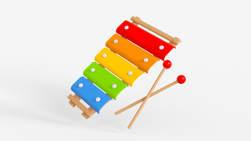 Toon Xylophon 3D 模型 .c4d .max .obj .3ds .fbx .stl .blend 