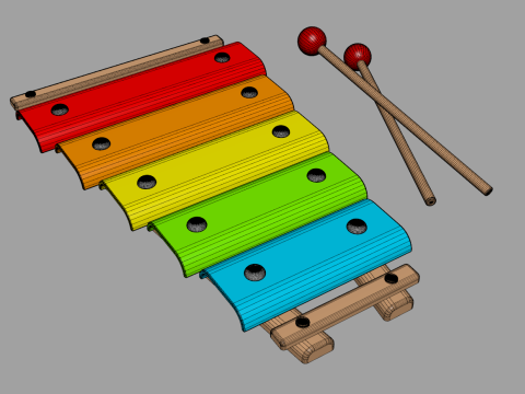 Toon Xylophon 3D 模型