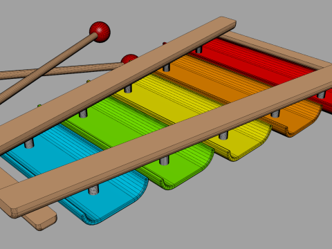 Toon Xylophon 3D 模型