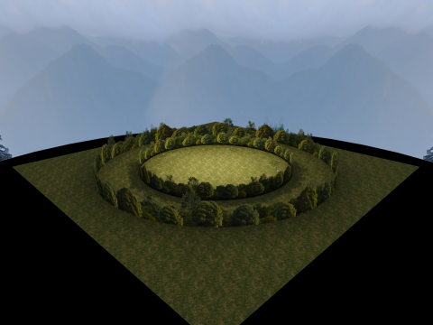 Trees Background 3D 模型