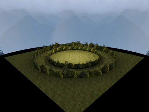 Fond d'arbres Modèle 3D