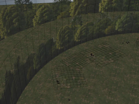 Fond d'arbres Modèle 3D