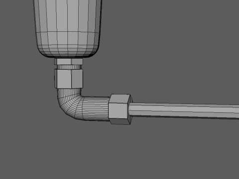 Camiseta Canh&atilde;o Modelo 3D