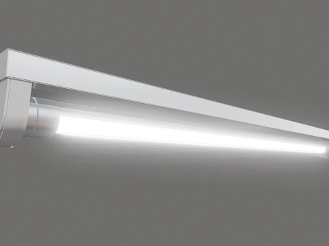 Buis TL-licht 1 meter lang 3D Model