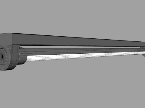 Tube Fluorescent Light 1 Meter long 3D 모델