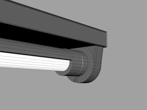 Tube Fluorescent Light 1 Meter long 3D 모델