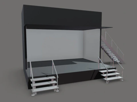 Ouverture de la scène à deux niveaux Modèle 3D