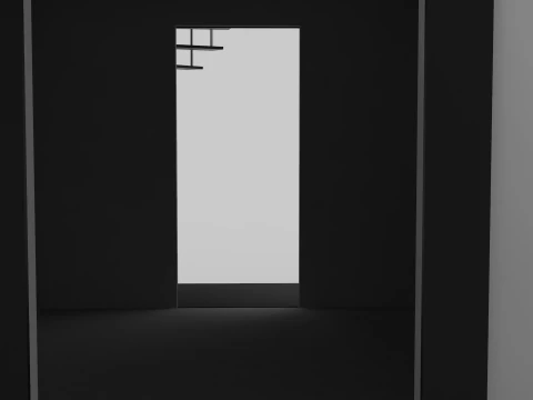 Two Level Stage with Coil Stairs 3D Model