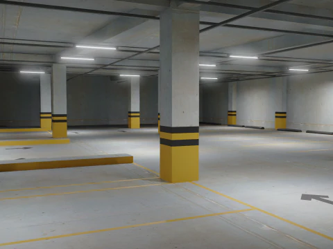 Underground Parking 3D Model