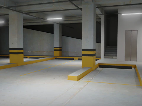 Underground Parking 3D Model