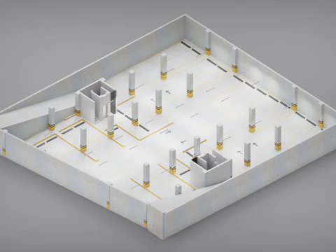Underground Parking 3D Model