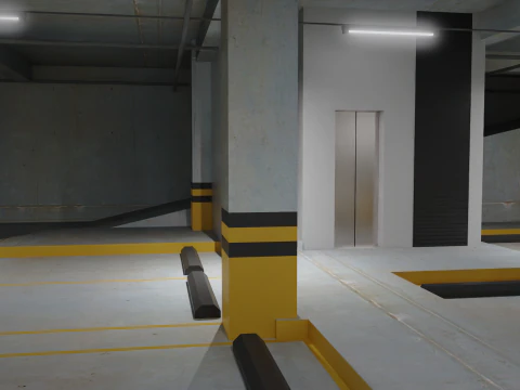 Underground Parking 3D Model