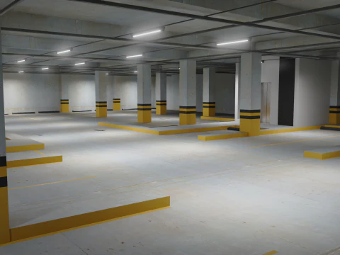 Underground Parking 3D Model