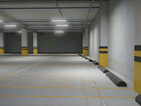 Underground Parking 3D Model