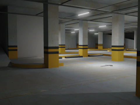 Underground Parking 3D Model
