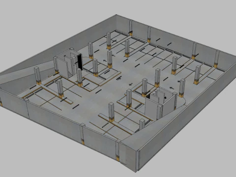 Underground Parking 3D Model
