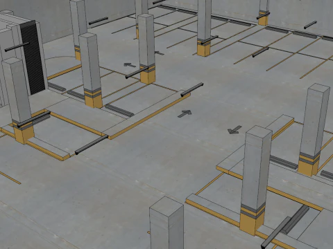 Underground Parking 3D Model
