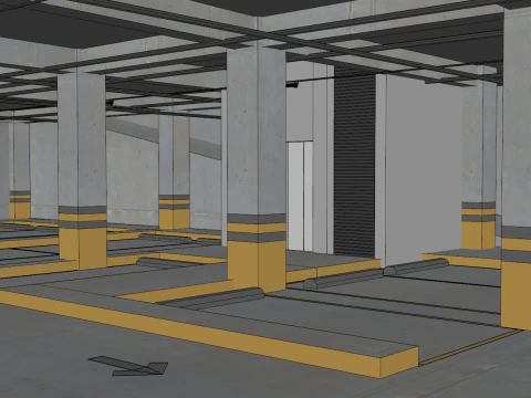 Underground Parking 3D Model