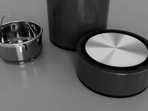 Vacuum Flask Thermal Cup With Strainer 3D Model