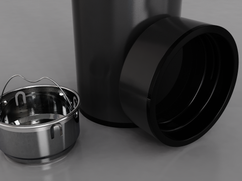 Vacuum Flask Thermal Cup With Strainer Model 3D