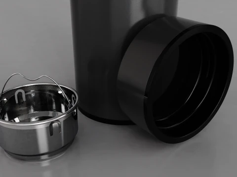 Vacuum Flask Thermal Cup With Strainer 3D Model