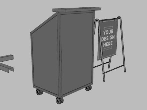 Valet Parking With Umbrella 2 Modelo 3D