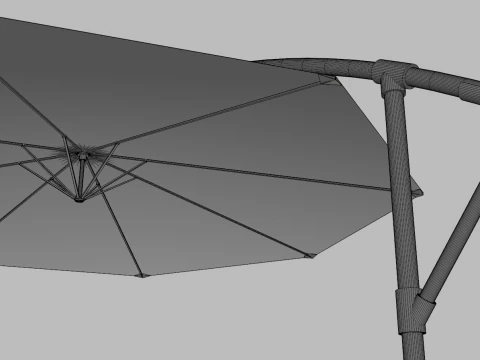Valet Parking With Umbrella 2 3D Model