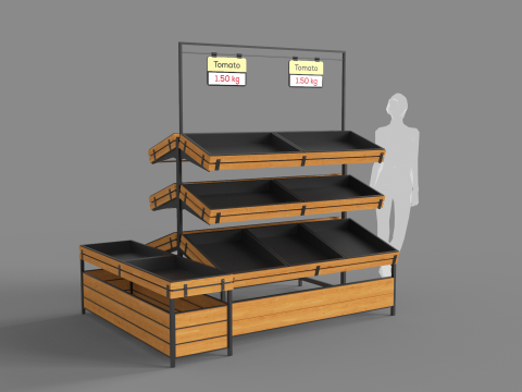 Vegetables Display Stand 3D Model