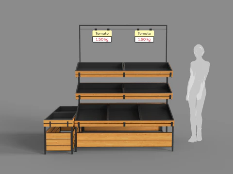 Vegetables Display Stand 3D Model