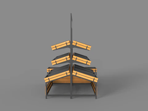 Vegetables Display Stand 3D Model