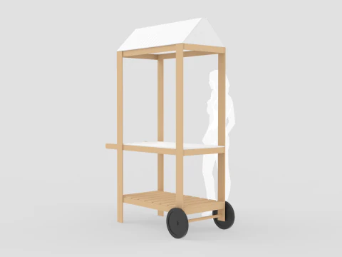Vendor Cart 3D Model