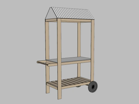 Vendor Cart 3D Model