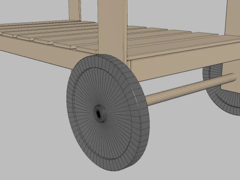 Vendor Cart 3D Model