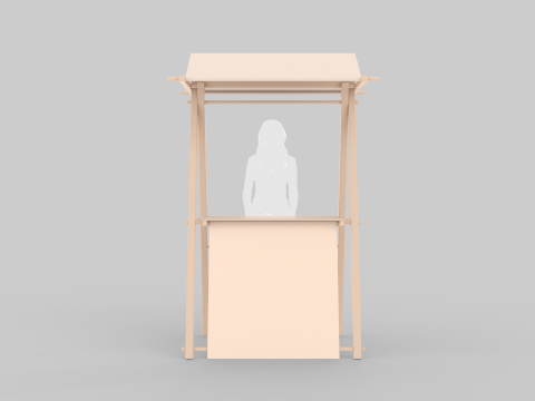 Vendor Display Stand 3D Modell