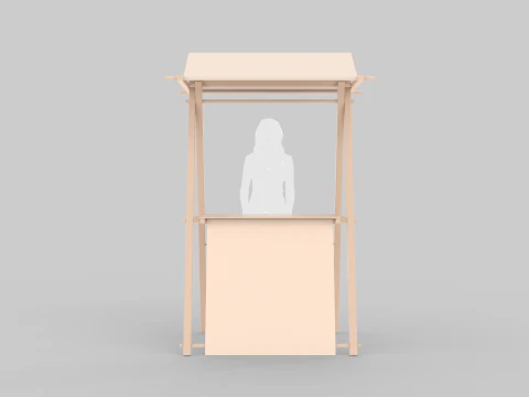 Vendor Display Stand 3D Model