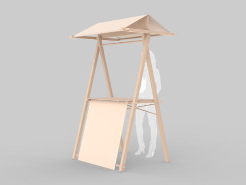Vendor Display Stand 3D Modell