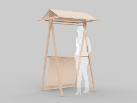 Vendor Display Stand 3D Modell