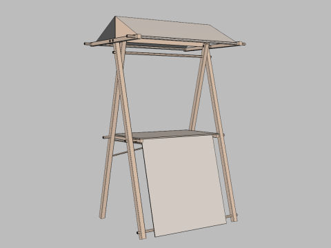 Vendor Display Stand 3D Modell