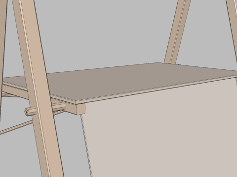 Vendor Display Stand 3D Modell
